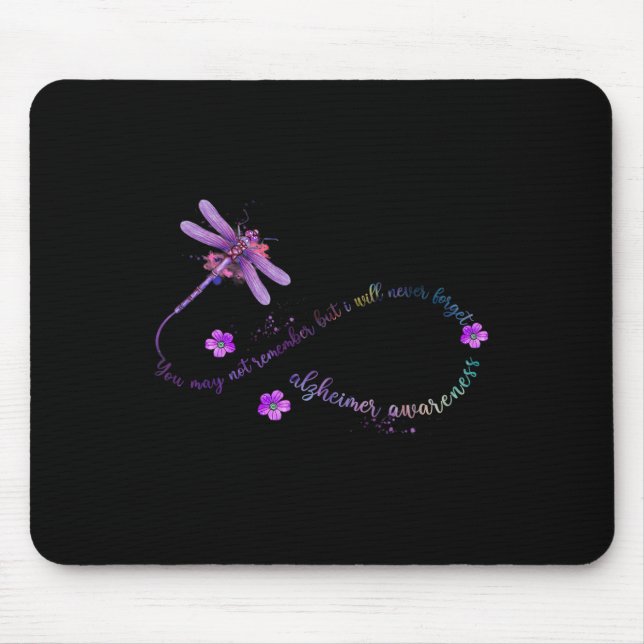 Heimerheimer Awareness Month 2022 Dragonfly Rememb Mouse Pad (Front)