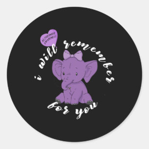 Heimerheimer Awareness Month I Endheimer Purple Ri Classic Round Sticker