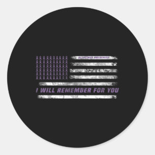Heimerheimer Awareness Month I Endheimer Purple Ri Classic Round Sticker