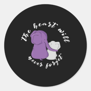Heimerheimer Awareness Month I Endheimer Purple Ri Classic Round Sticker