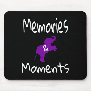 Heimerheimer Awareness Purple Elephant Support Mem Mouse Pad