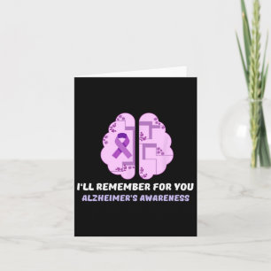 Heimerheimer Awareness Purple Month As I'll Rememb Card