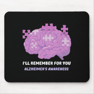 Heimerheimer Awareness Purple Month As I'll Rememb Mouse Pad
