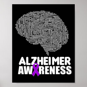 Heimerheimer Awareness Purple Ribbon Support Walk  Poster