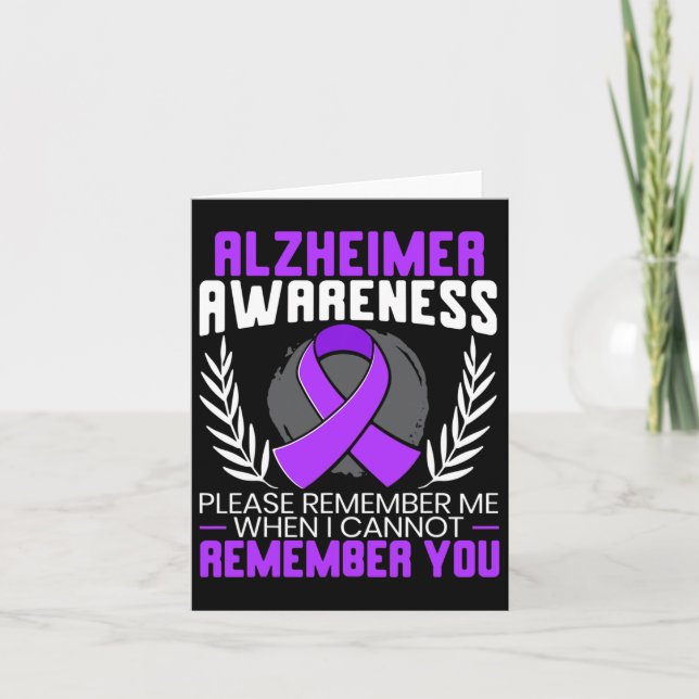 Heimerheimer Awareness Raise Awareness 1  Card (Front)