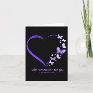 Heimerheimer Awareness Remember Forever Tees  Card