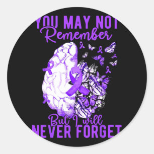 Heimerheimer Awareness You May Not Remember Brain Classic Round Sticker