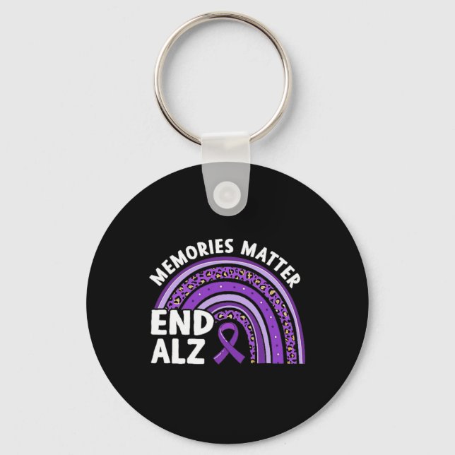 Heimerheimer Brain Awareness Memories Problem Purp Key Ring (Front)