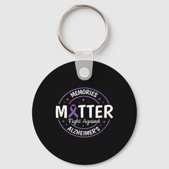 Heimerheimer Brain Awareness Memories Problem Purp Key Ring (Front)