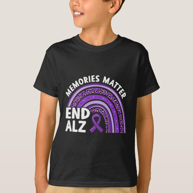 Heimerheimer Brain Awareness Memories Problem Purp T-Shirt (Front)