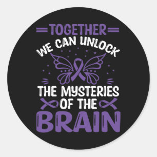 Heimerheimer Brain Injury Design Purple Heimerheim Classic Round Sticker
