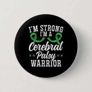 Heimerheimer Cerebral Palsy Awareness Brain  6 Cm Round Badge