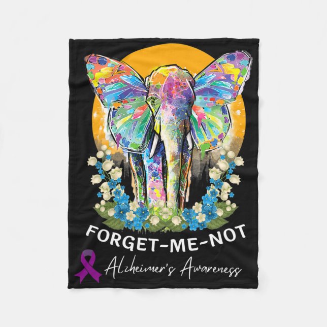Heimerheimer Elephant Forget-me-not Heimerheimer’s Fleece Blanket (Front)
