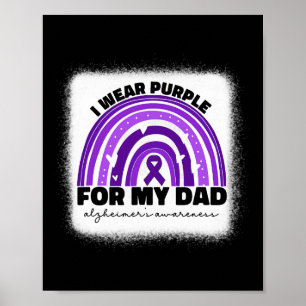 Heimerheimer I Wear Purple For My Dad Heimerheimer Poster