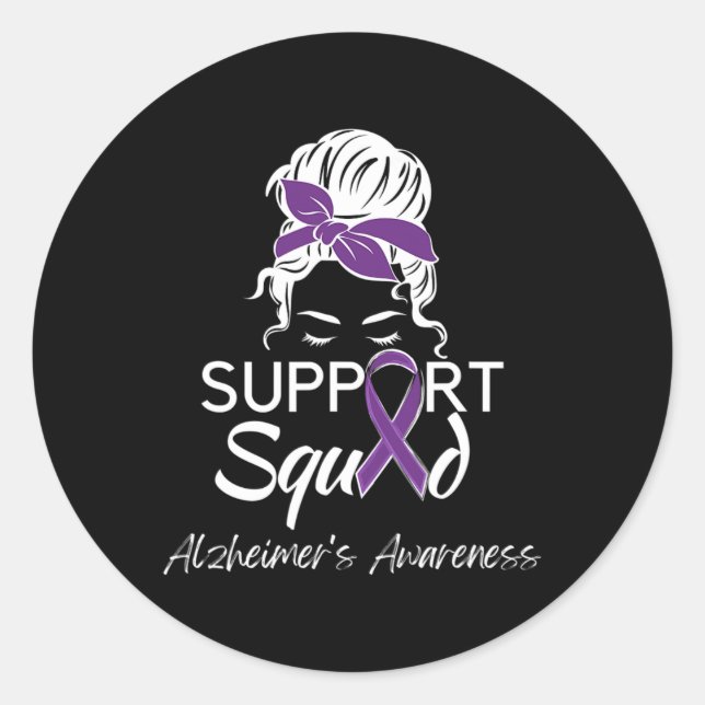Heimerheimer Messy Bun Support Squad On Heimerheim Classic Round Sticker (Front)