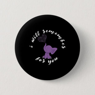 Heimerheimer Monat I Endheimer Purple Bow Elephant 6 Cm Round Badge