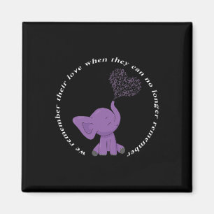 Heimerheimer Monat I Endheimer Purple Bow Elephant Magnet