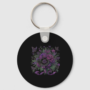Heimerheimer Purple Floral Pansy Dementia Heimerhe Key Ring