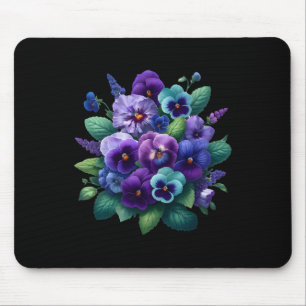 Heimerheimer Purple Floral Pansy Dementia Heimerhe Mouse Pad