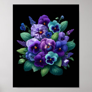 Heimerheimer Purple Floral Pansy Dementia Heimerhe Poster
