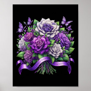 Heimerheimer Purple Floral Pansy Dementia Heimerhe Poster