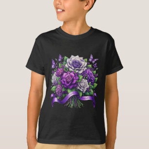Heimerheimer Purple Floral Pansy Dementia Heimerhe T-Shirt