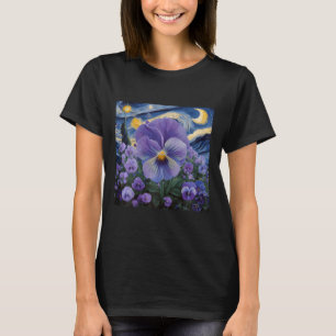 Heimerheimer Purple Floral Pansy Dementia Heimerhe T-Shirt