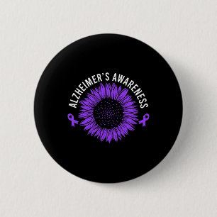 Heimerheimer´s Awareness Purple Ribbon  6 Cm Round Badge