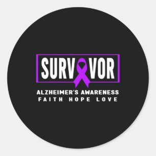 Heimerheimer’s Survivor - Purple Heimerheimer’s Aw Classic Round Sticker