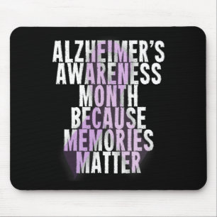 Heimerheimer Support Awareness Month Purple Ribbon Mouse Pad