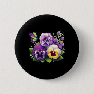 Heimerheimer Viola Floral Pansy Dementi Heimerheim 6 Cm Round Badge