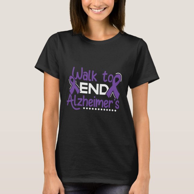 Heimerheimer Walk Dementia Warrior Purple Ribbon A T-Shirt (Front)