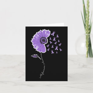 Heimerheimer Warrior Purple Sunflower Cute Ribbon  Card