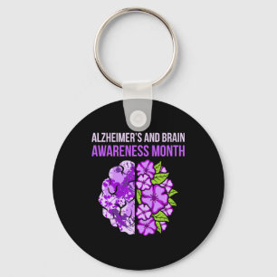 Heimerheimer's And Brain Awareness Month Purple Ri Key Ring