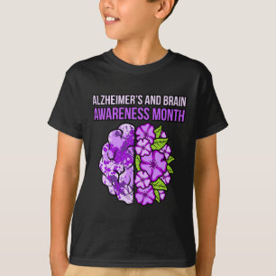 Heimerheimer's And Brain Awareness Month Purple Ri T-Shirt