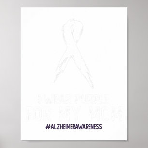 Heimerheimer's Awareness I Wear Purple For My Mum Poster
