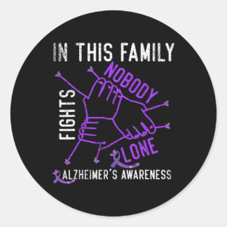 Heimerheimer's Awareness In This Family Nobody Fig Classic Round Sticker