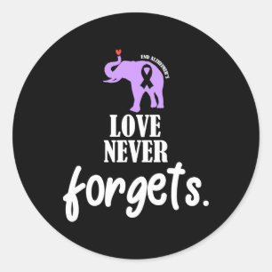 Heimerheimers Awareness Love Never Forgets Family Classic Round Sticker