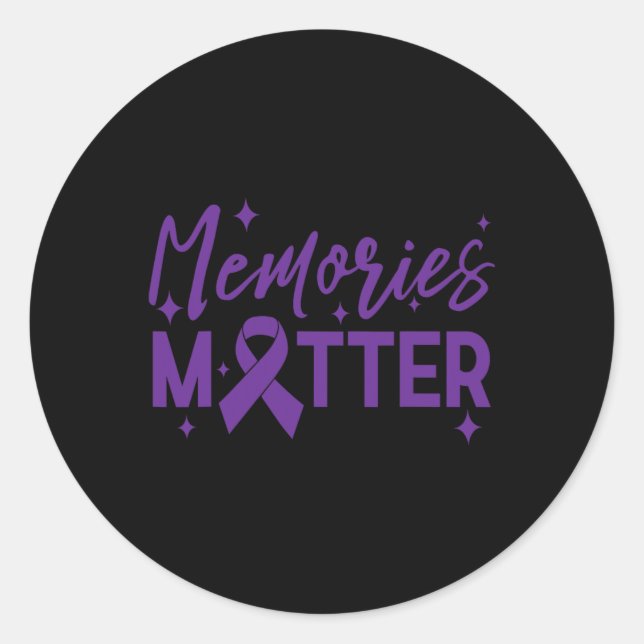 Heimerheimer's Awareness Memories Problem Tee End  Classic Round Sticker (Front)