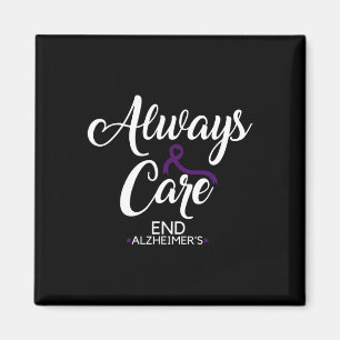 Heimerheimers Awareness Month Purple Ribbon Always Magnet