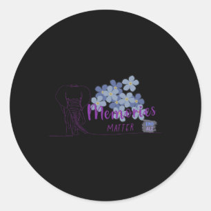 Heimerheimer's Awareness Myosotis Elephant Forget  Classic Round Sticker