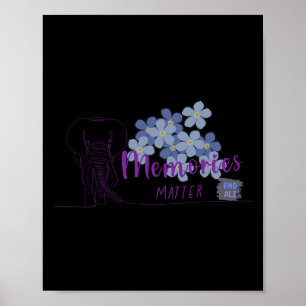 Heimerheimer's Awareness Myosotis Elephant Forget Poster