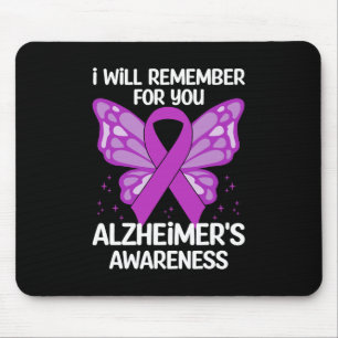 Heimerheimer's Awareness Strong Ribbon Purple Butt Mouse Pad