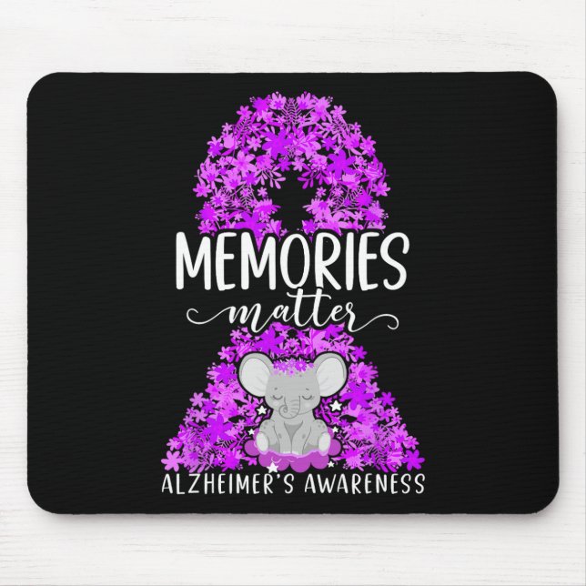 Heimerheimer's Dementia Awareness Support Elephant Mouse Pad (Front)