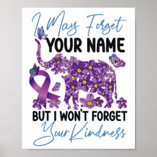 Heimerheimer's Dementia Awareness Support Elephant Poster