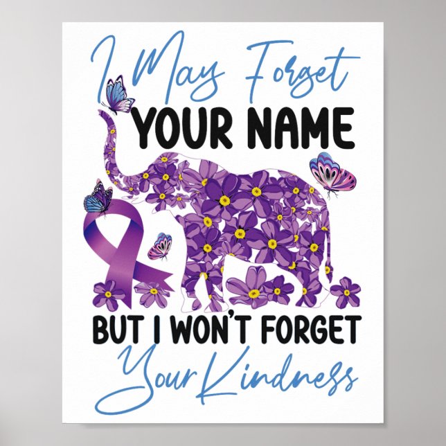 Heimerheimer's Dementia Awareness Support Elephant Poster (Front)