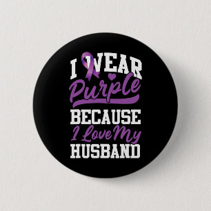 Heimerheimer's Dementia Awareness Support Husnd I  6 Cm Round Badge
