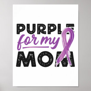 Heimerheimer's Dementia Awareness Support Mum Purp Poster