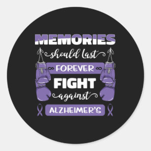 Heimerheimer's Disease Ad Purple Awareness Ribbon  Classic Round Sticker