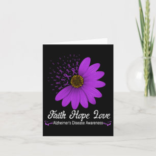 Heimerheimer's Disease Awareness Faith Hope Love P Card